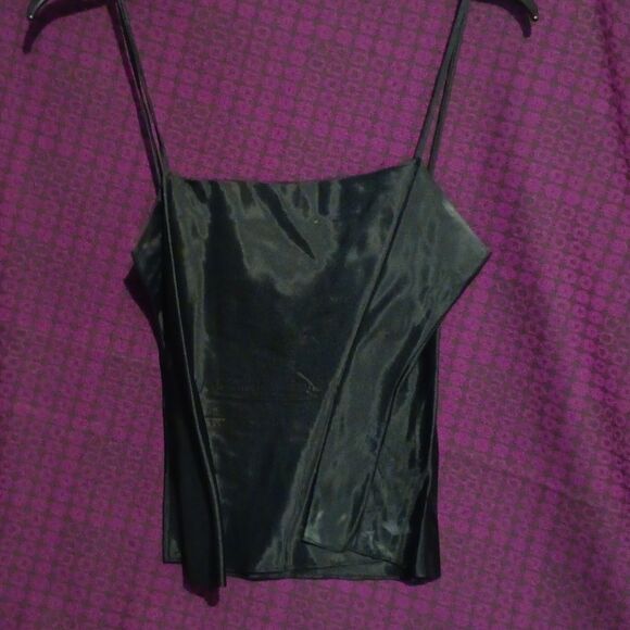 🤠Beautiful Vintage Sheer Sequined Top With Seperate Satin Tank Top Size Medium - Picture 8 of 8